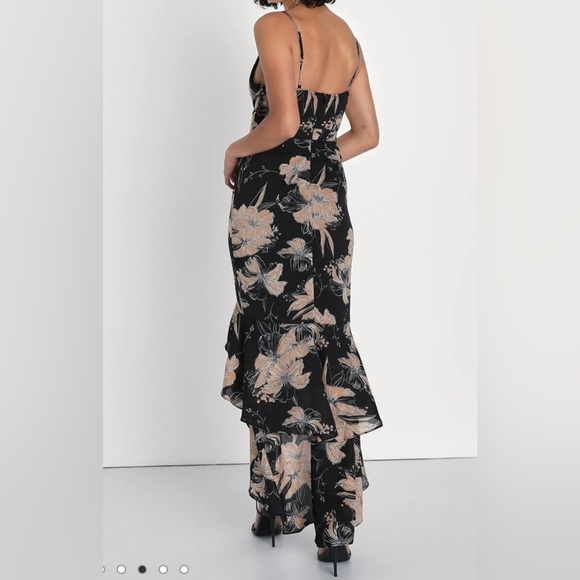 Lulu’s Darling Daylily Floral High-Low Maxi Dress - Picture 2 of 6